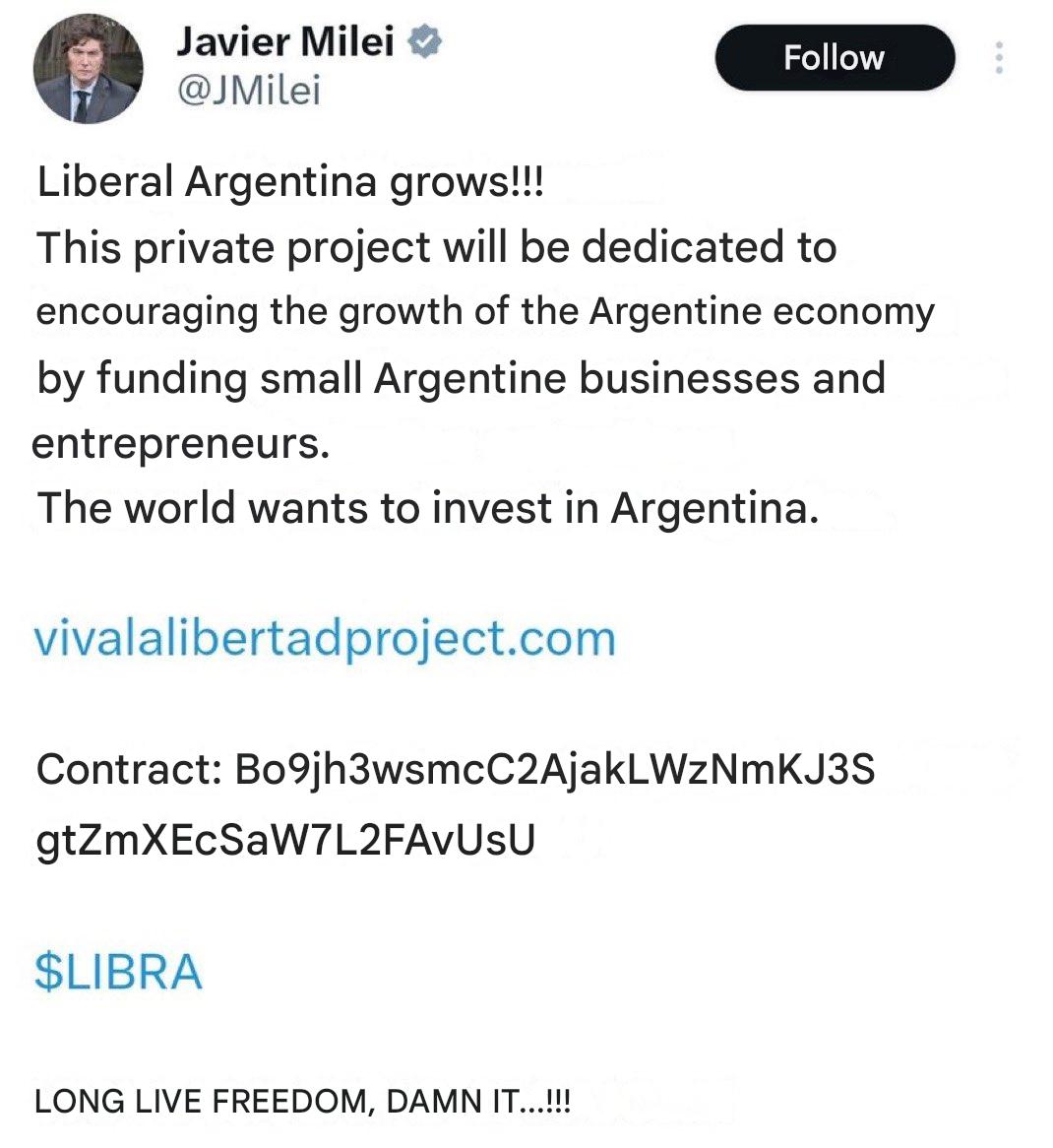 Argentina’s President Caught in $LIBRA Crypto Scandal