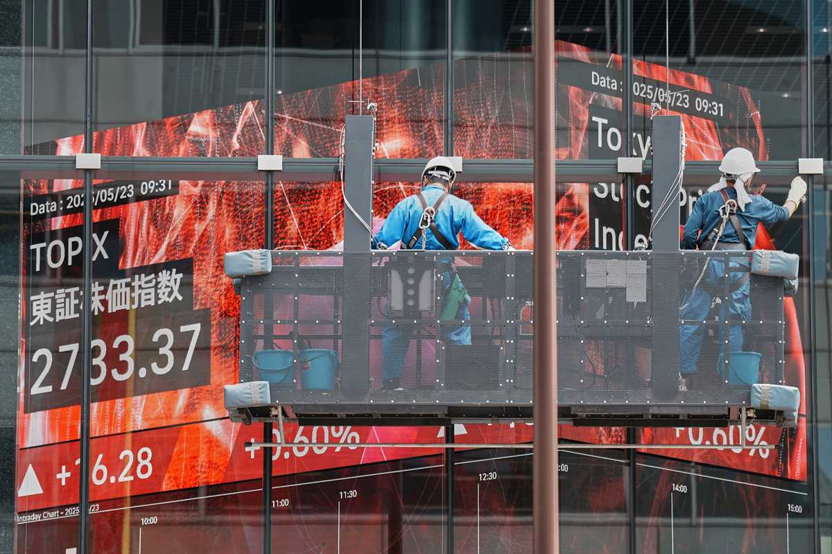 Asian stocks rise and oil prices slip after Treasury yields ease