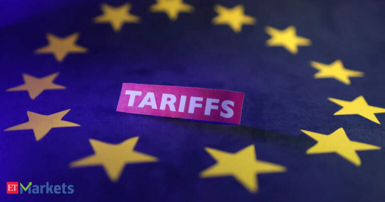 European shares edge lower as investors await tariff updates