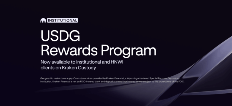 Kraken Custody launches USDG Rewards Program for institutional and high-net-worth clients