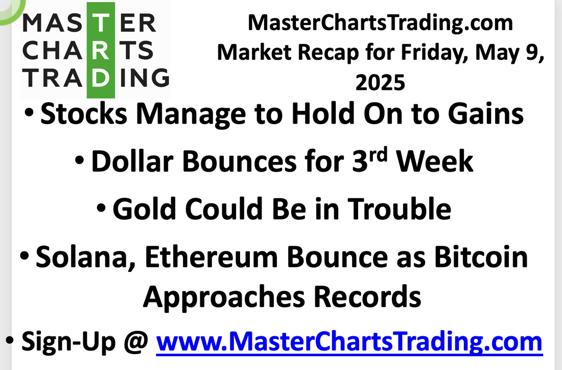 May 9, 2025 Solana, Ethereum Bounce as Bitcoin Approaches Records | Stocks Hold On To Gains | Gold