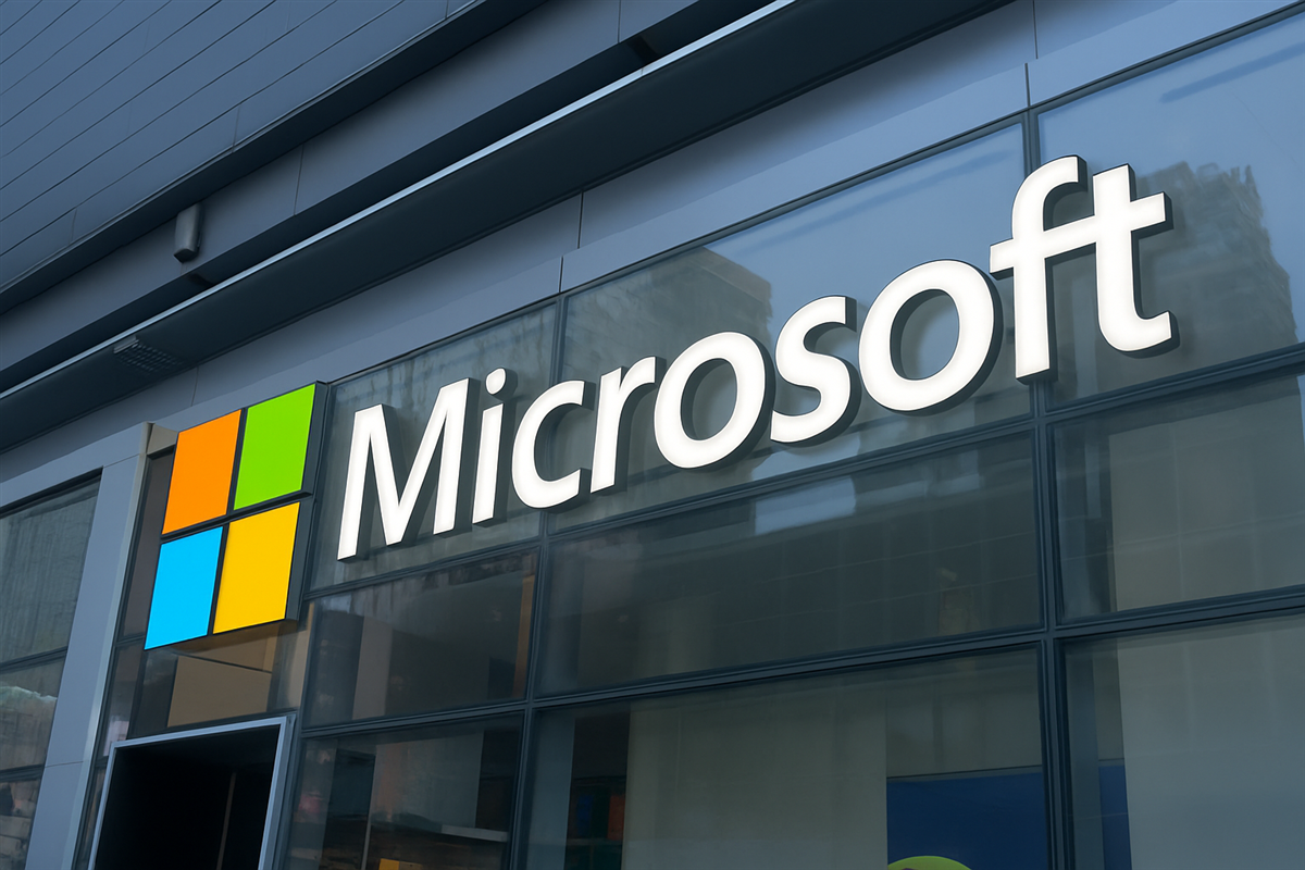 Microsoft sign NYC building