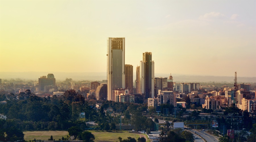 Skyline of Nairobi, Kenya