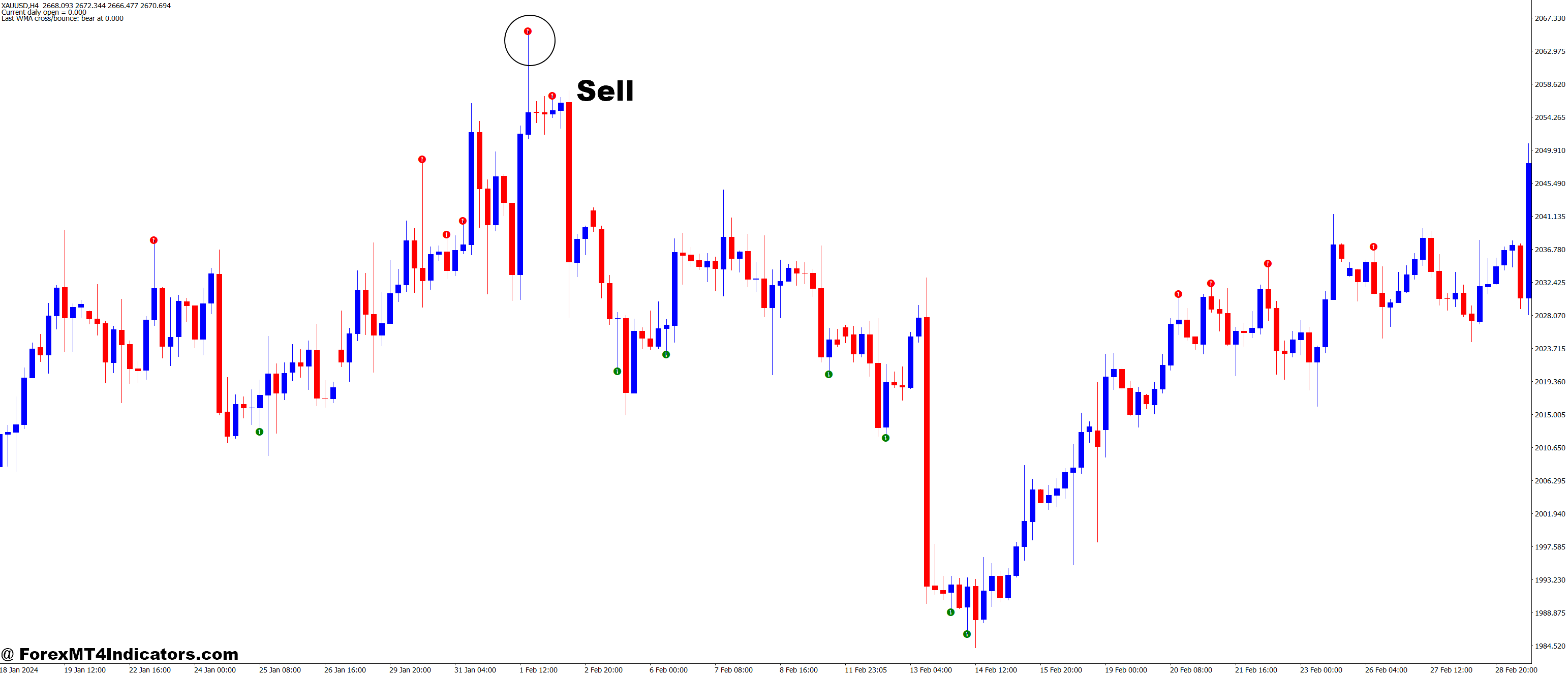 How to Trade with BW2 WiseMan 1 MT4 Indicator - Sell Entry