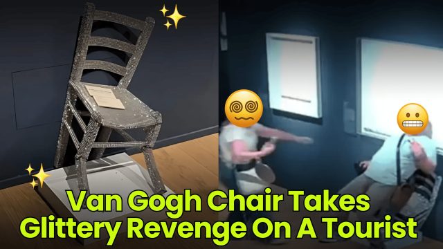 Van Gogh Chair Takes Glittery Revenge On A Tourist - Dumb Little Man