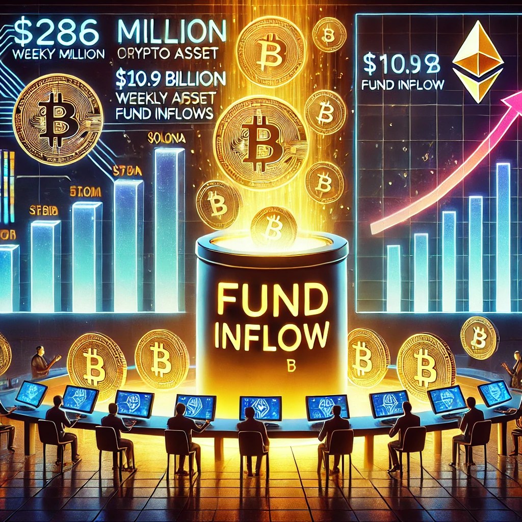 Crypto Asset Funds See $286M Inflows, Totaling $10.9B Over 7 Weeks