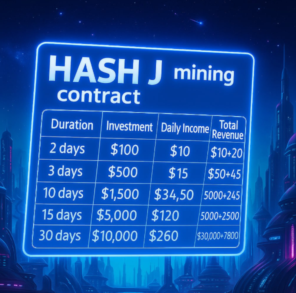 HASHJ cloud mining opens new frontier with support for BTC, ETH, DOGE, XRP, SOL, USDT - 1
