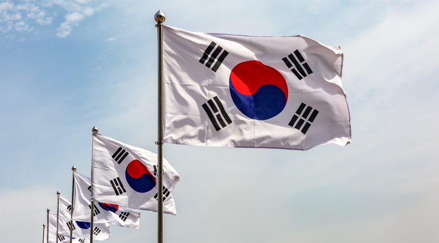 A series of South Korean flag