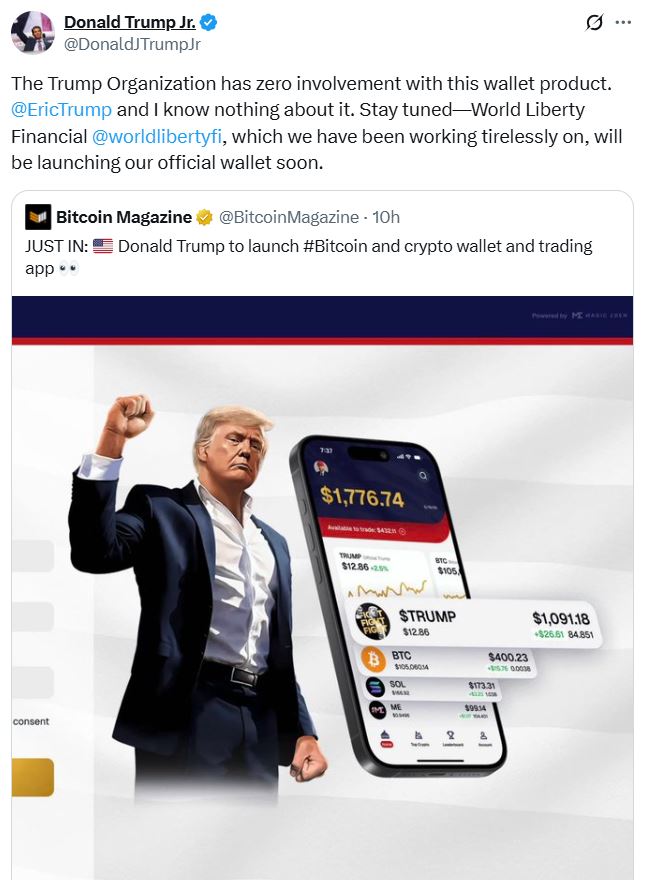 Trump crypto wallet announcement spirals into confusion - AabeyLLC Crypto
