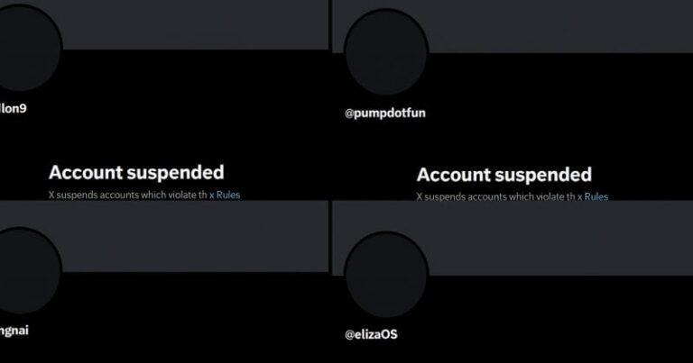 X accounts tied to Pump.fun, ElizaOS, and GMGN suspended