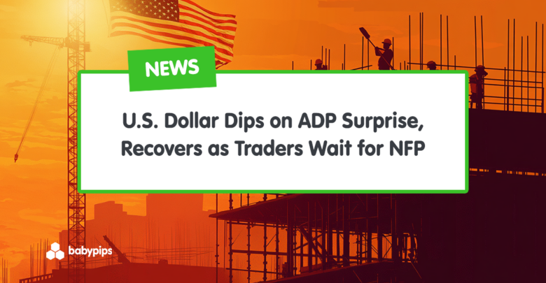 U.S. Dollar Dips on ADP Surprise, Recovers as Traders Wait for NFP