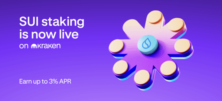 SUI staking is now live on Kraken – earn up to 3%