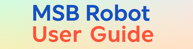 MSB Robot User Guide Russian
