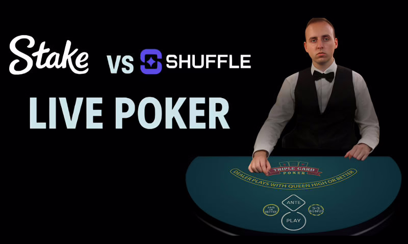 Stake vs Shuffle: Who Does Live Casino Poker Better? | BitcoinChaser