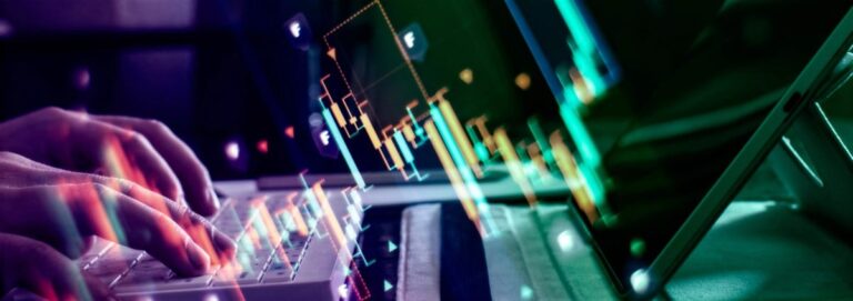 Financial chart with up trend line graph. Wealth management with risk diversification — Photo