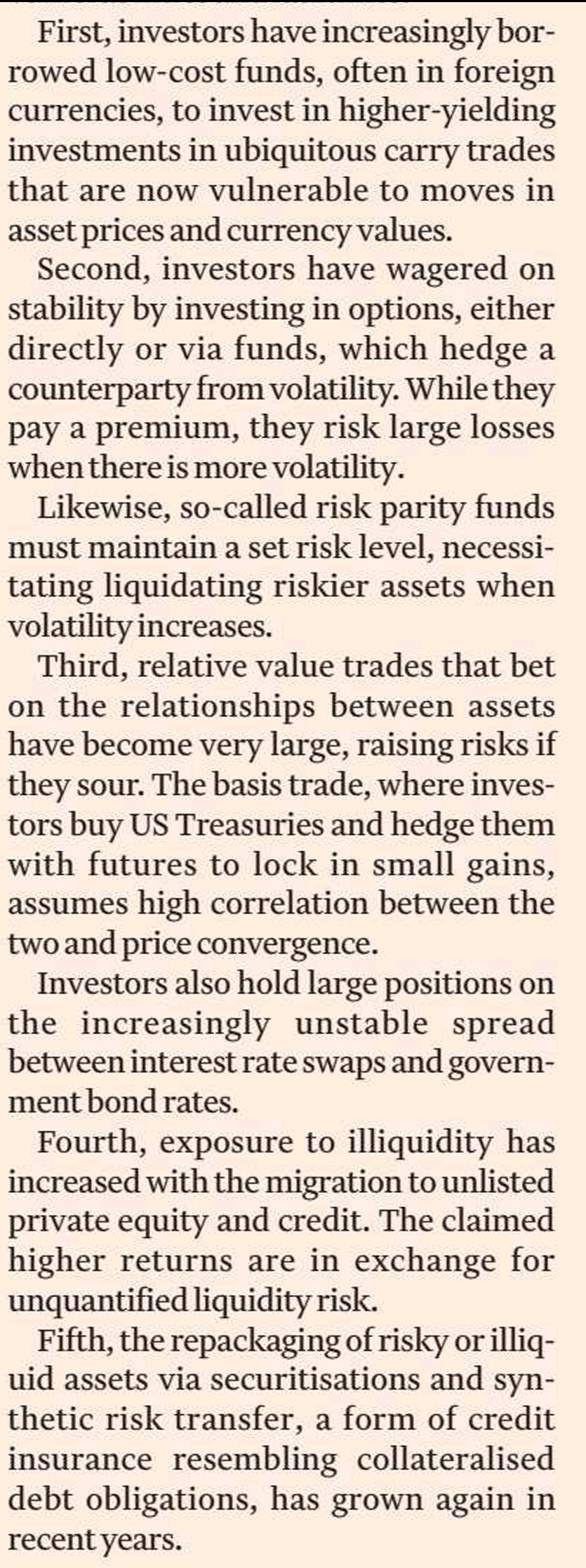 5 Risks in Global Markets