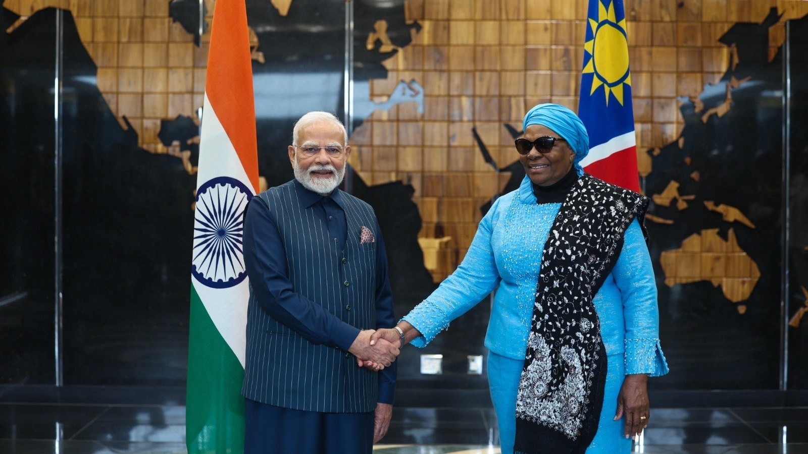 PM Modi and Namibian President Netumbo Nandi-Ndaitwah signed two MoUs.