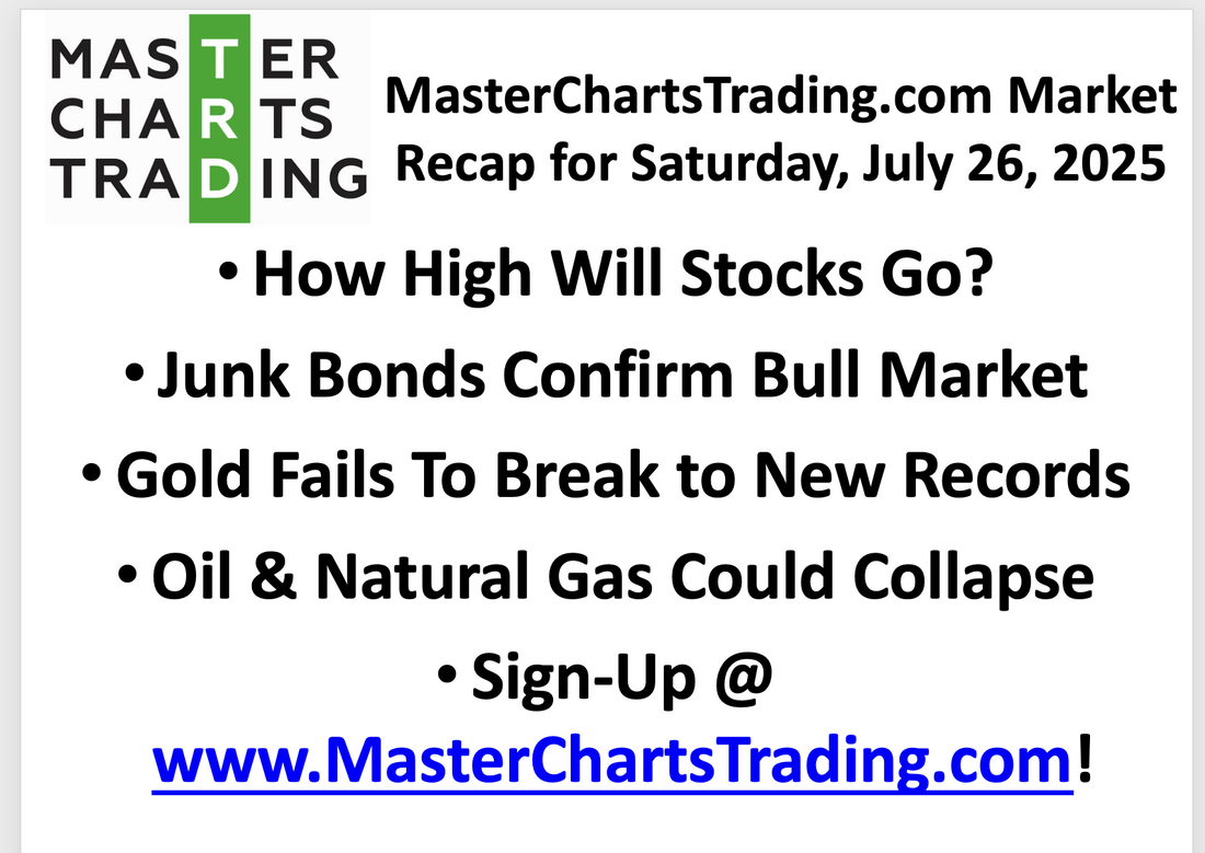 July 26, 2025 How High Will Stocks Go? | Gold Fails To Break to New Records | Oil & Natgas Collapse?