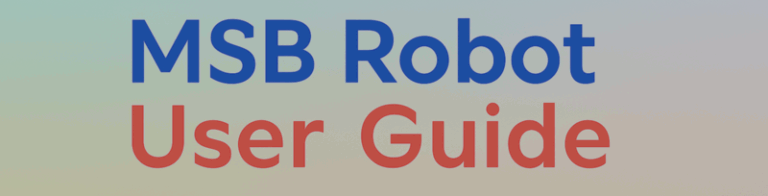 MSB Robot User Guide Japanies