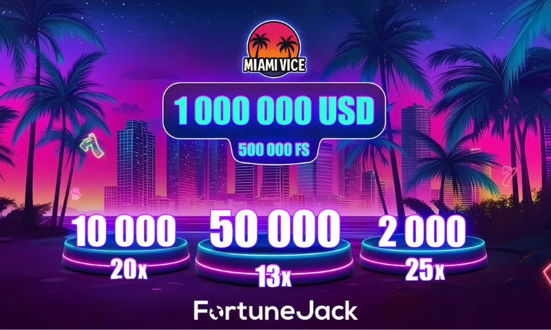 Miami Vice Tournament Brings $1 Million Prizes to FortuneJack | BitcoinChaser
