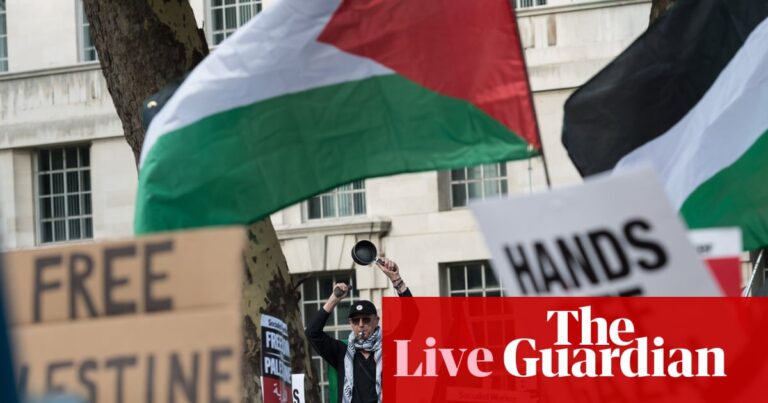 Minister dismisses claims that recognising Palestinian state risks breaching international law – UK politics live