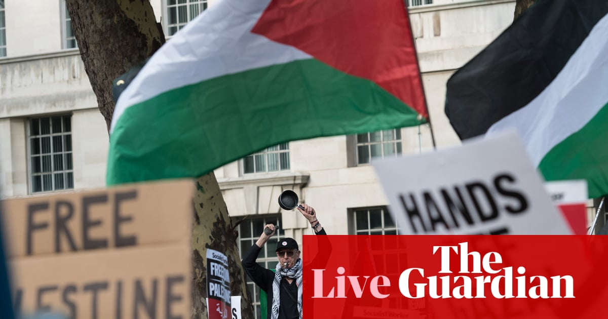 Minister dismisses claims that recognising Palestinian state risks breaching international law – UK politics live