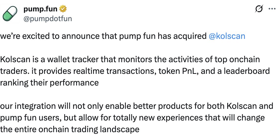 Pump.fun Buys Wallet Tracker Kolscan Ahead of $1B Token Sale - BitRss - Crypto World News