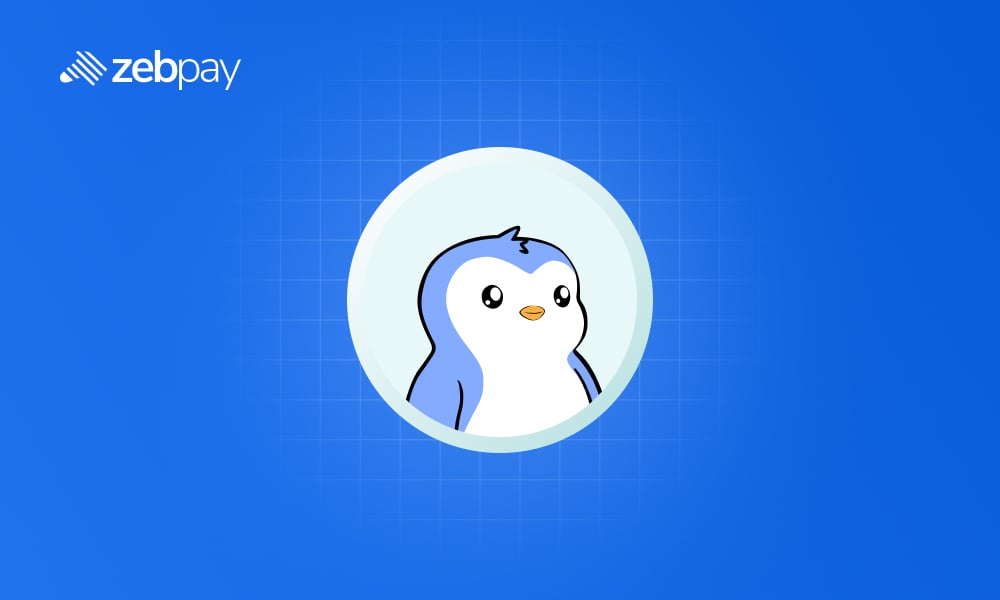 Illustration of the original Pudgy Penguins NFT collection showcasing cute, cartoon-style penguins.