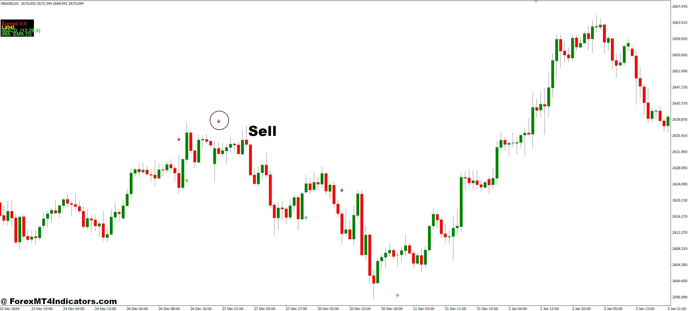 Indicator Arrows MT4 Indicator 3 How to Trade with Indicator Arrows MT4 Indicator - Sell Entry