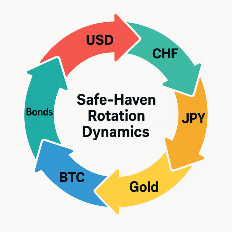 Safe-Haven Rotation Dynamics: Where Do Traders Go When Risk is Off?