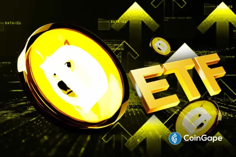 Dogecoin ETF image highlighting Grayscale’s SEC filing and market impact.