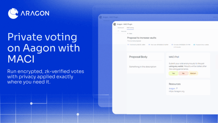 Introducing private voting on Aragon with MACI