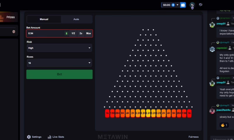 MetaWin Original Plinko