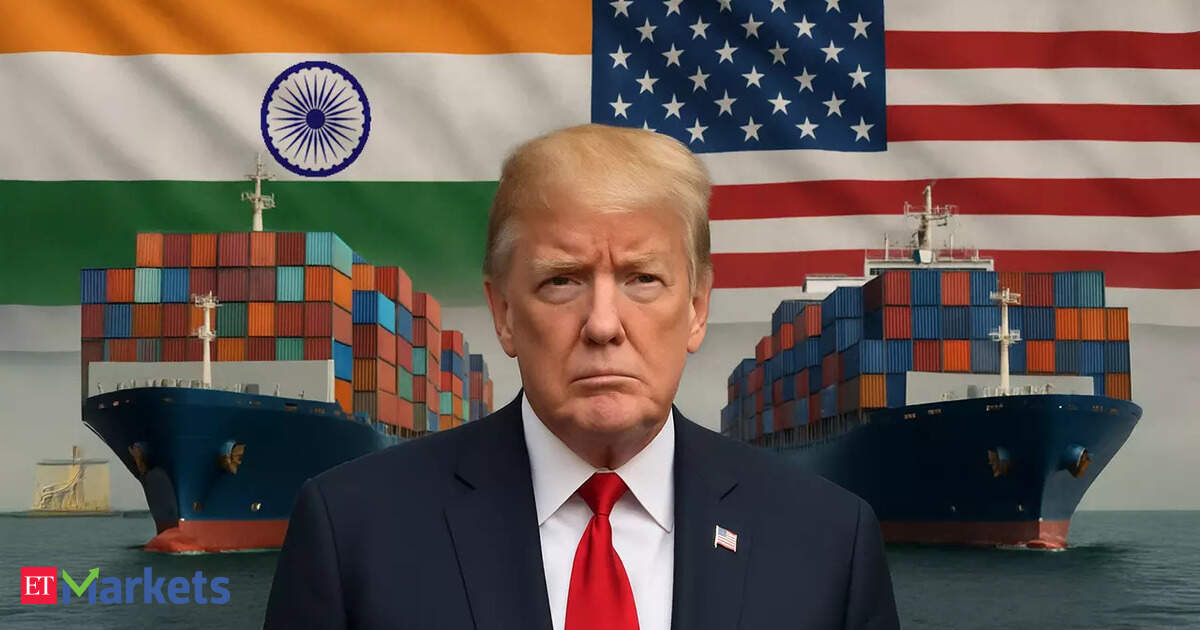 Trump’s 50% tariffs on India: Textiles, jewellery, shrimp, other export-exposed stocks slide up to 6%