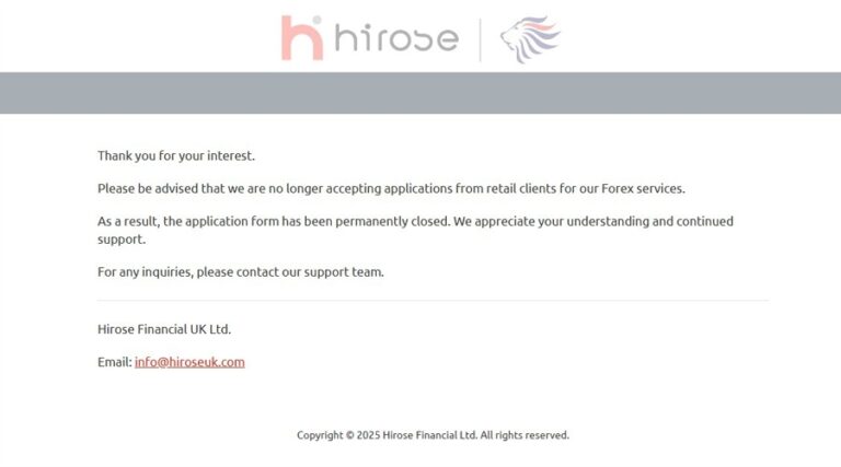 Hirose permanently ends retail CFD onboarding outside Japan