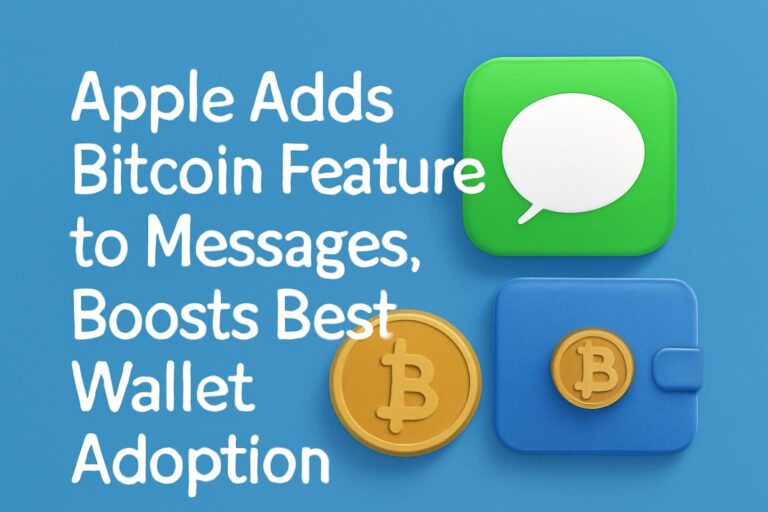 Apple Adds Bitcoin Feature to iMessage, Boosts Best Wallet Adoption