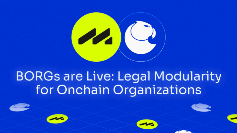 BORGs Are Live: Legal Modularity for Onchain Organizations