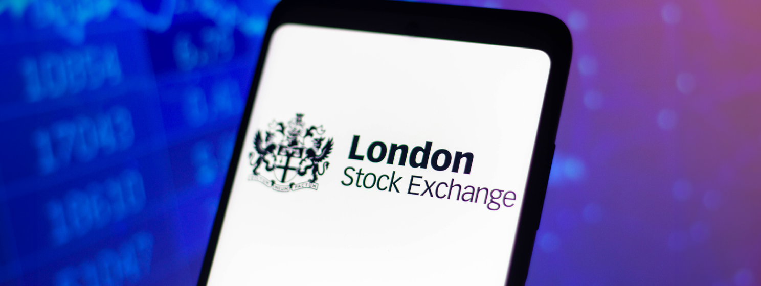 London Stock Exchange logo on a mobile phone