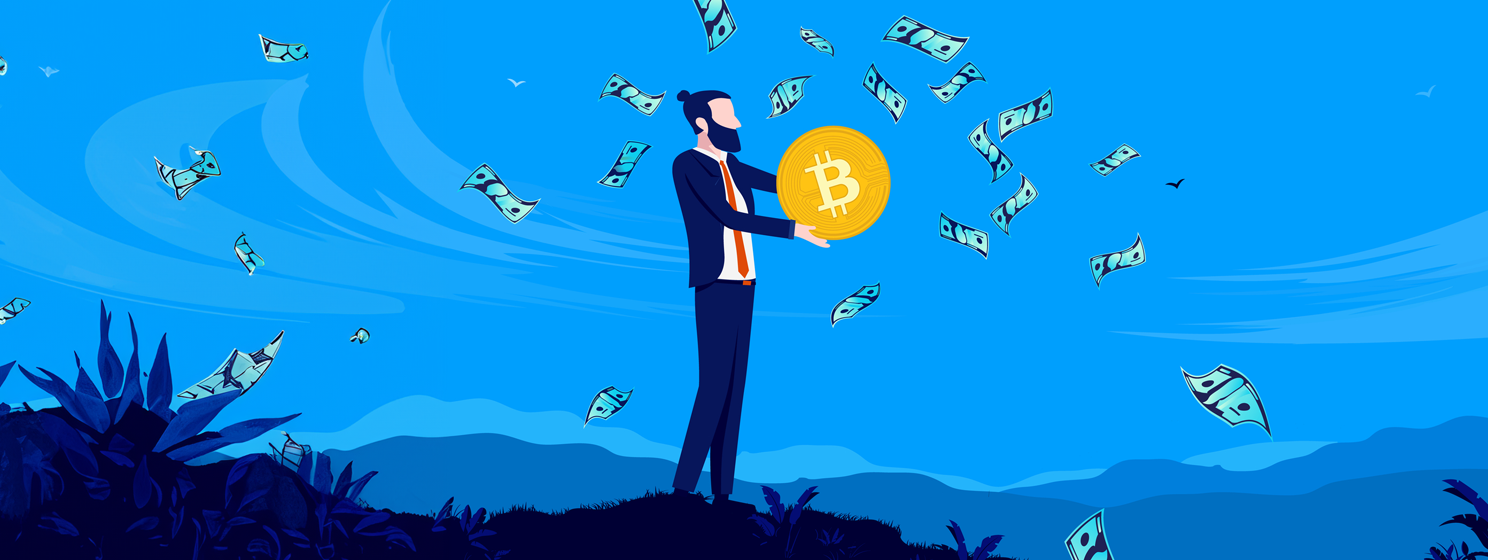 Man getting rich on Bitcoin