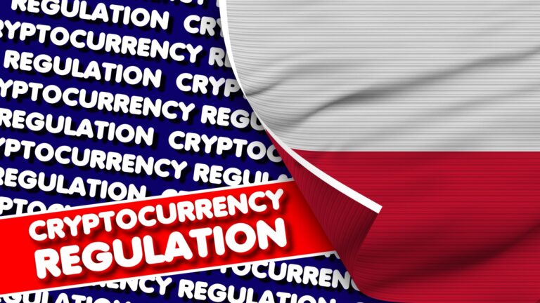Poland Realistic Fabric Texture Flag, Cryptocurrency Regulation Titlesi 3D Illustration