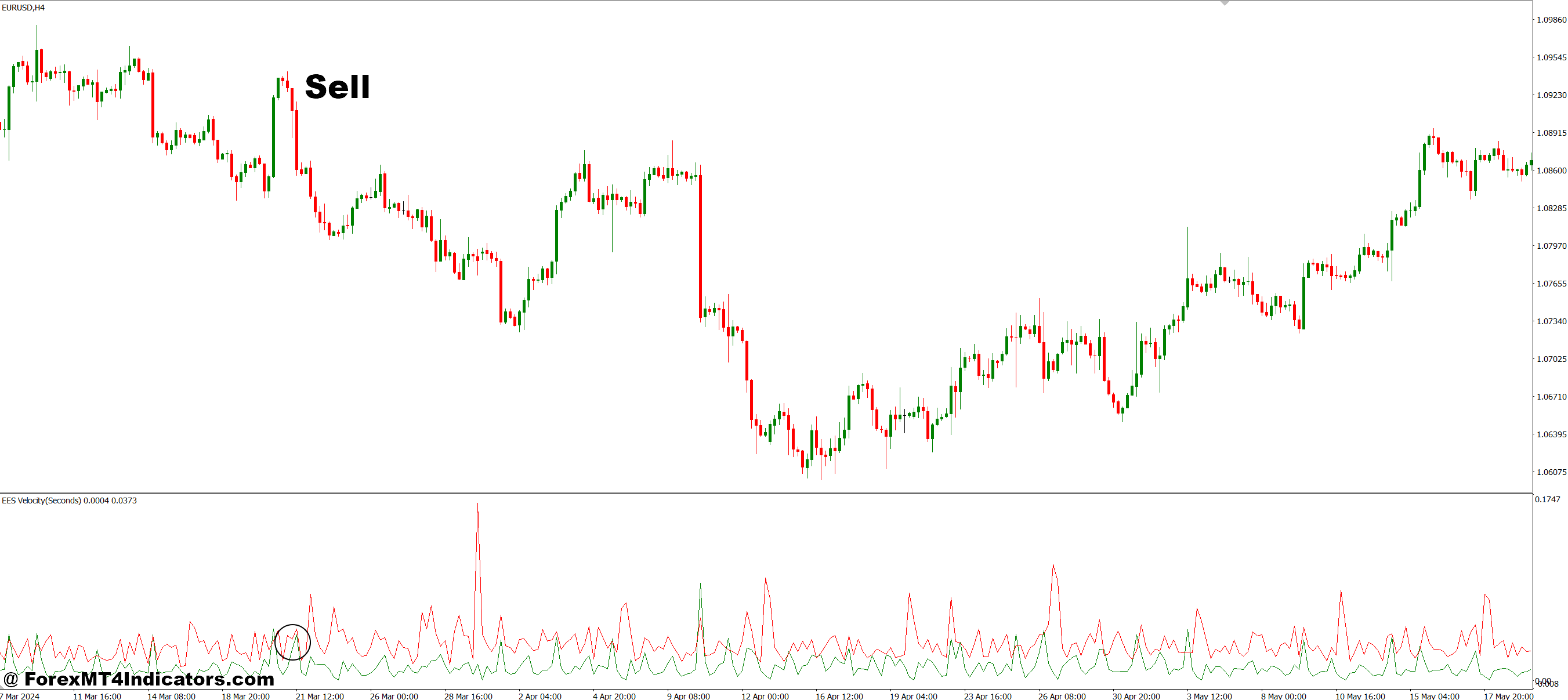 How to Trade with EES Velocity MT4 Indicator - Sell Entry