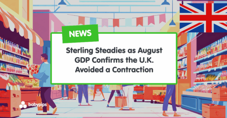 Sterling Steadies as August GDP Confirms the U.K. Avoided a Contraction