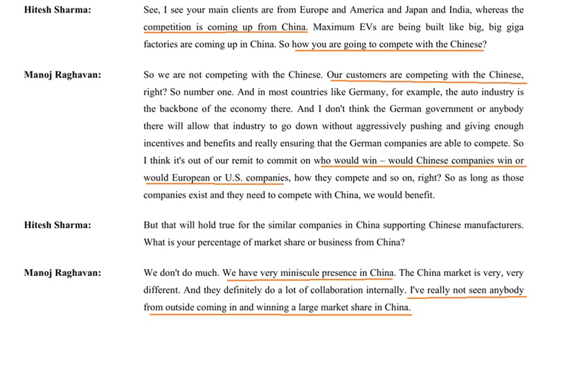 Tata Elxsi: Customers Vs China