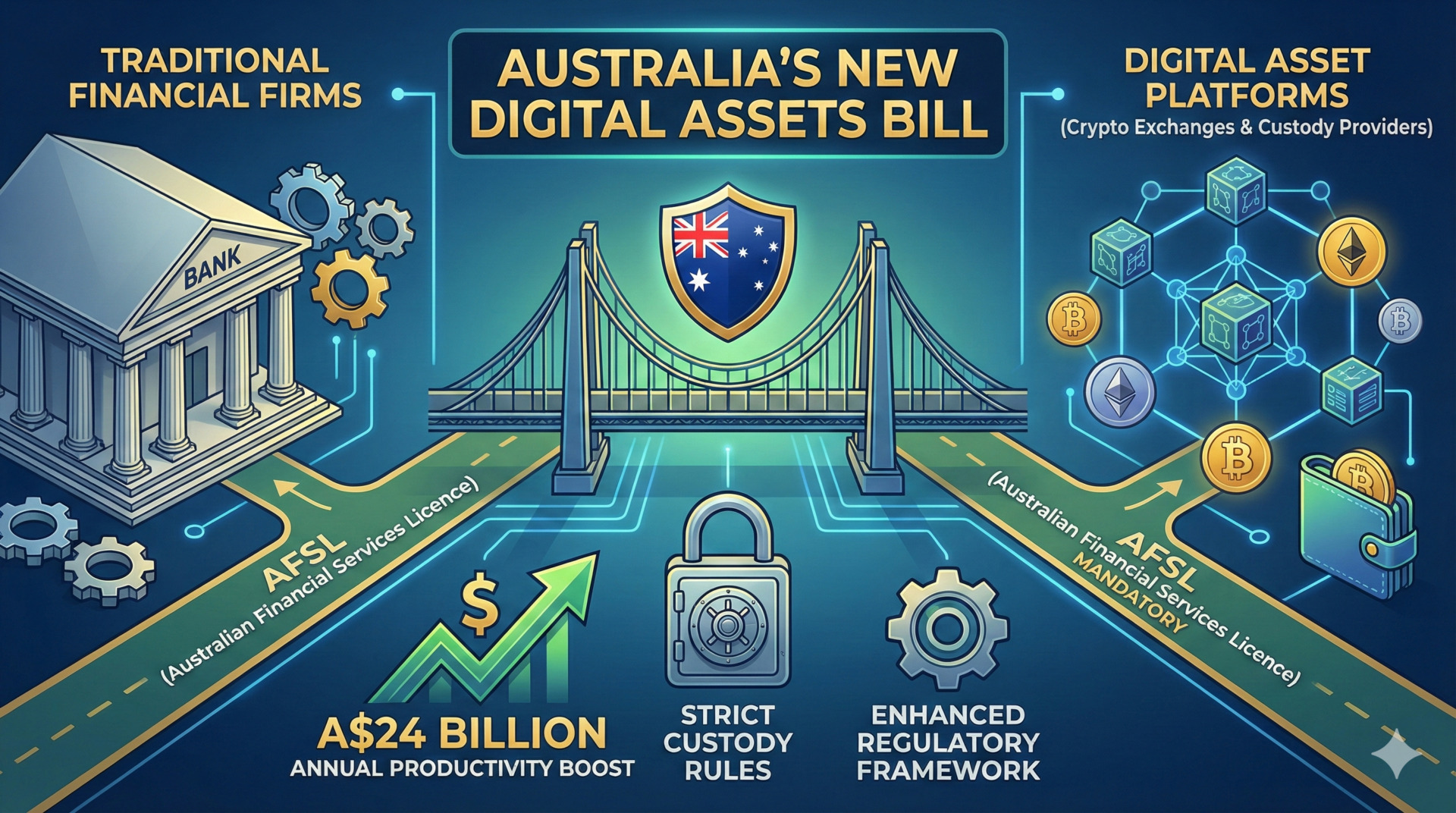 Australia Targets $24B Boost With Tough New Crypto Crackdown