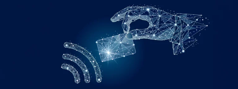 digital payments abstract polygonal image mash line and point