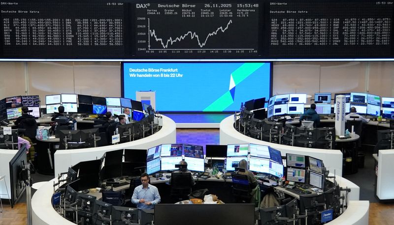 European shares steady as investors pause after rally; Puma surges on takeover interest