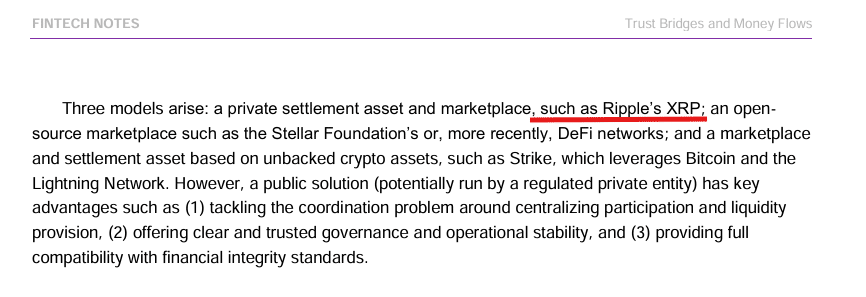 IMF Report Mentions XRP