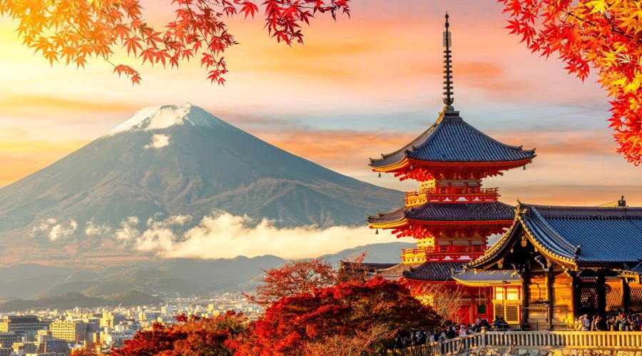 A view of Mount Fuji in Japan