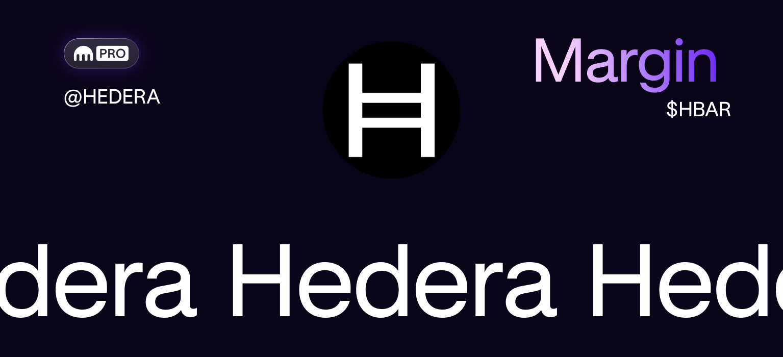 New asset and pair available for margin trading: HBAR!