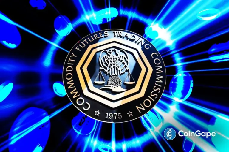 CFTC seal over digital blue graphics symbolizing rising crypto oversight under incoming leadership.